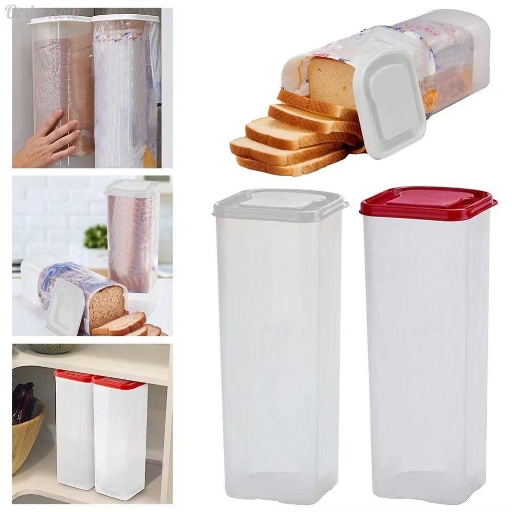 Leakproof Transparent Bread Dispenser Plastic Toast Storage Box Fresh Bread Storage