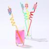 4 Pieces Silicone Straws Festival Party Milk Juice Coffee Tea Decor Straws Home Bar Kitchen Tableware Serveware