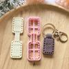 Pack of 4 Plastic Keychain Molds for Polymer Clay Crafting Handmade Jewelry Tool for Family Handmade Projects