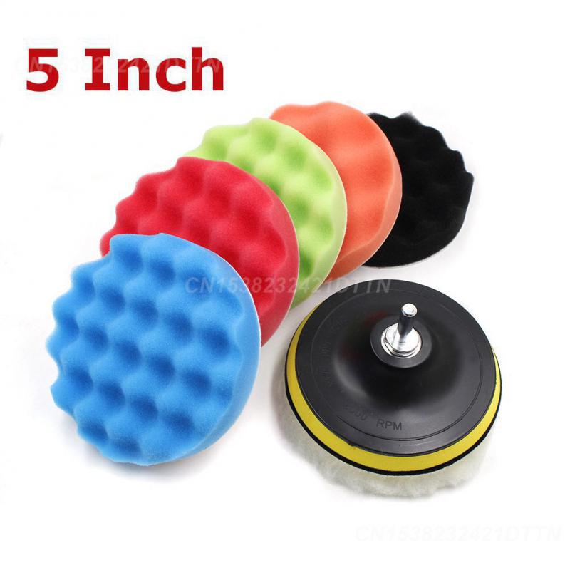 Polishing Pad Portable Foam Buffer Pads Self-adhesive Buffing Waxing Buffer Drill Wheel Polisher Removes Scratches Car Repair