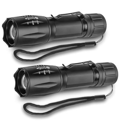 Linterna LED de Mano KZK con Ajustable Incluye AAA Ideal para Desastre Energía y Pesca Nocturna Linterna, Chip de Alto Brillo, Zoom,