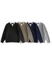 Men's Retro Japanese Color Block Knit Sweater - Winter Lazy Style Loose Pullover