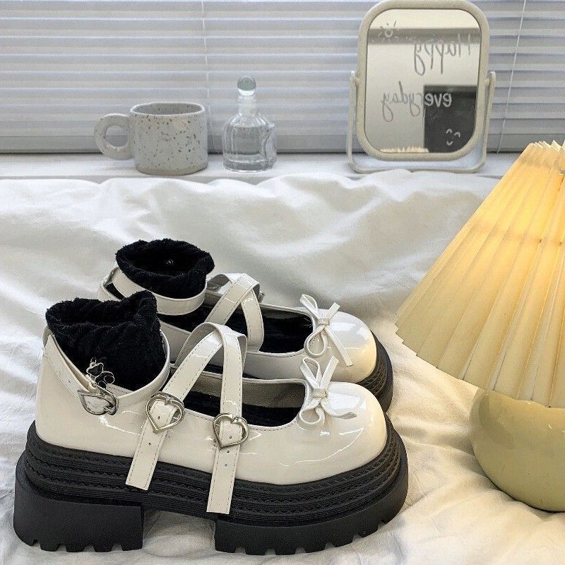 2025 new British style heightened platform small leather shoes women's summer French temperament single shoes with skirts Mary Jane shoes