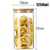 High Quality Glass Transparent Container Glass Jars With Bamboo Lids Candy Tea Coffee Sugar Storage Jars Kitchen Boxes
