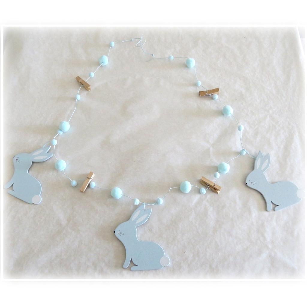 Les Trésors De Lily [Q2763] - Modrý fotorámeček 'Bílý králík' (4 fotografie)