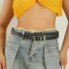 Solid Fashionable Color Porous Design Women Slim Waist Belt For Daily Wear