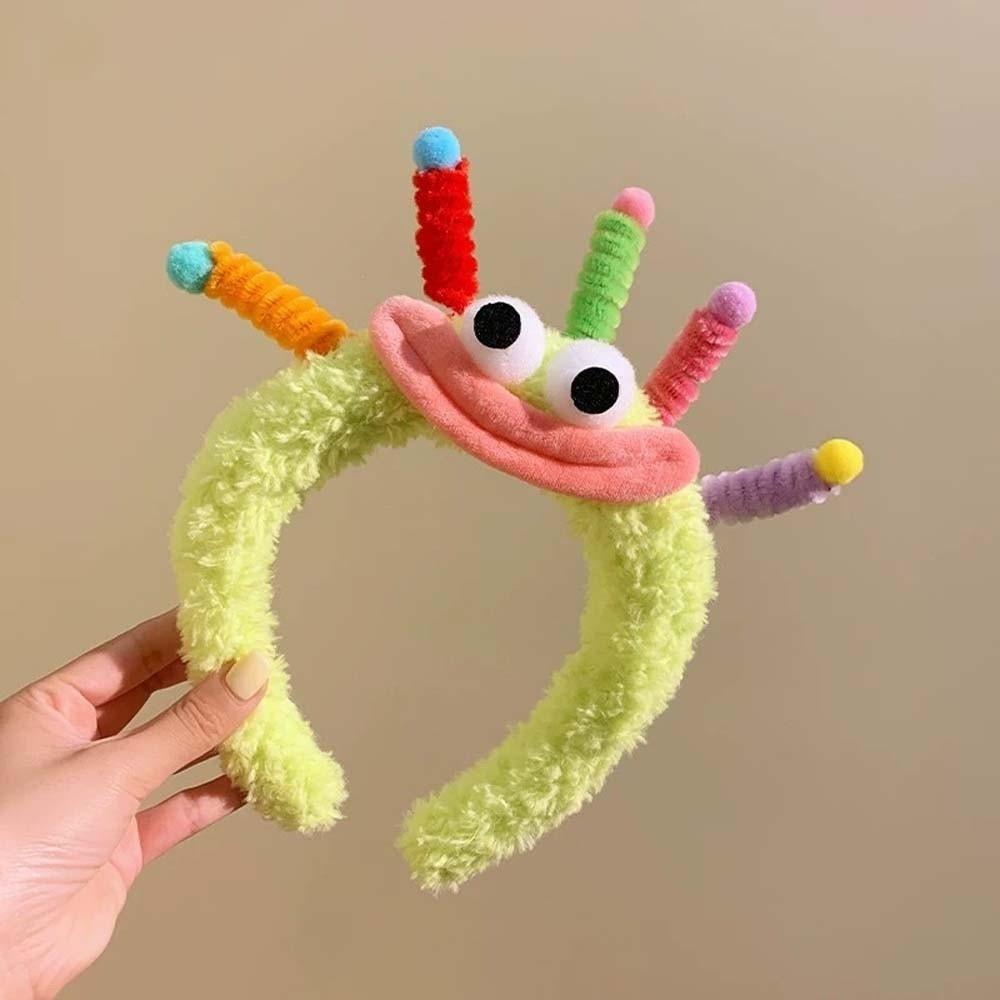 Colorful and Vibrant Big Eyes Plush Headband Hair Accessories Girls Cartoon Hairband  Women
