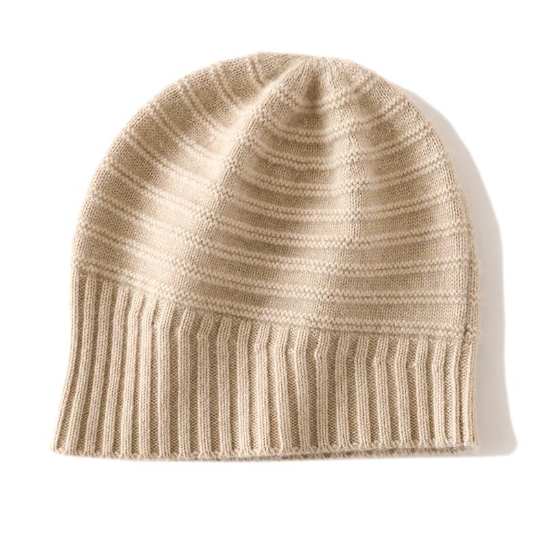 Soft Cashmere Hat Autumn and Winter New Style Women's Fashion Casual Ear Protection Pile Hat Warm Knitted Hat