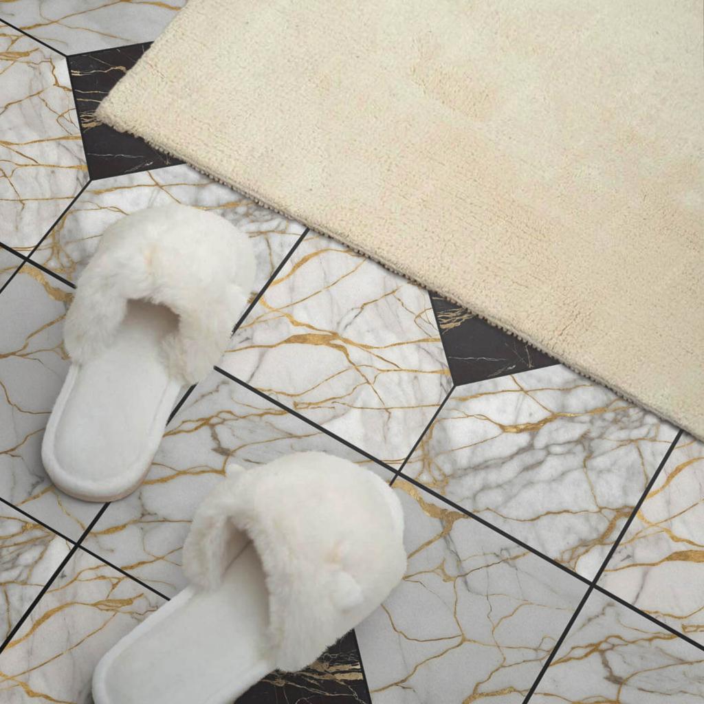 Aesthetic Vinyl Wall Covering with Print 120x60 Cm Elegant Marble Pattern