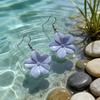 Neue Boho 3D Blumen Hängeohrringe für Damen Bunte Harz Blumen Hängeohrringe für Sommer Strandurlaub Tägliches Tragen Schmuck