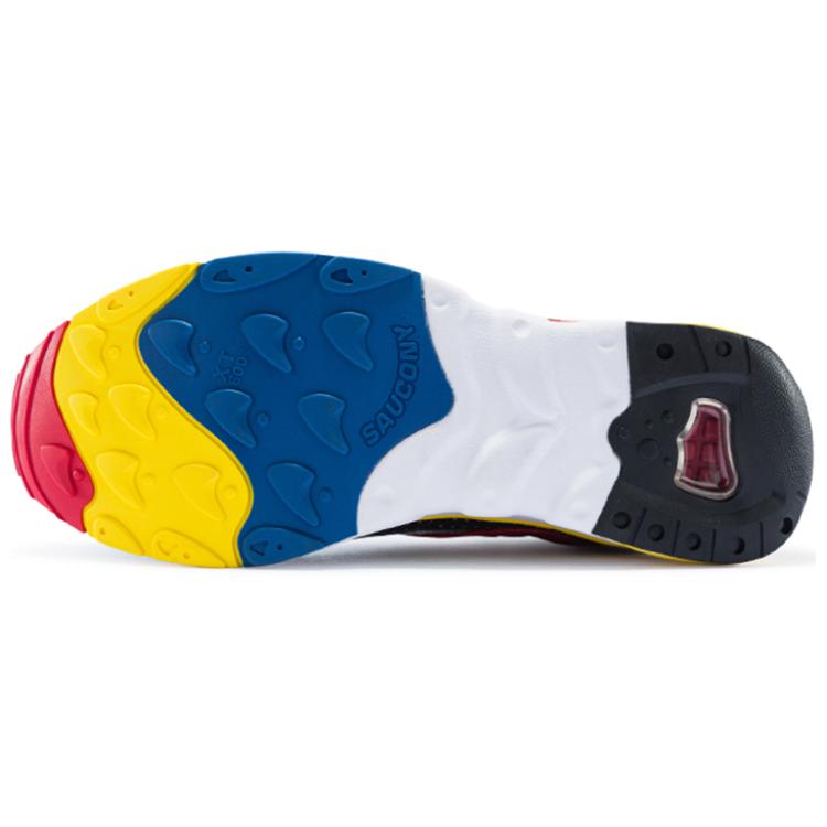SAUCONY Aya Classic Retro Fabric Cushioning Sweat-Absorbing Low-Top Casual Running Shoes Men Sneaker Black Yellow Red S70516-1