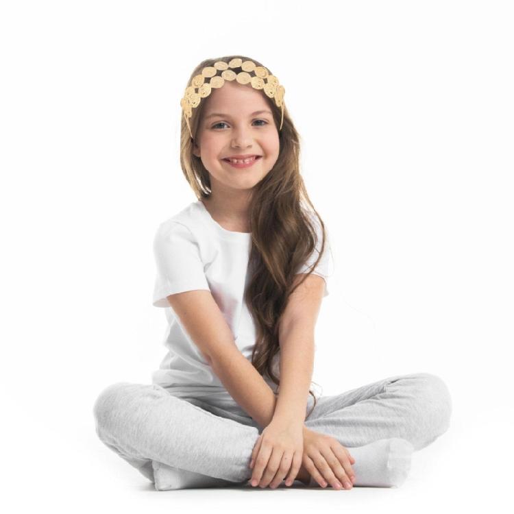 Złota opaska na włosy do tańca brzucha z metalowymi ozdobami dla kobiet na występy sceniczne, tematyczne imprezy, festiwale, dekoracje