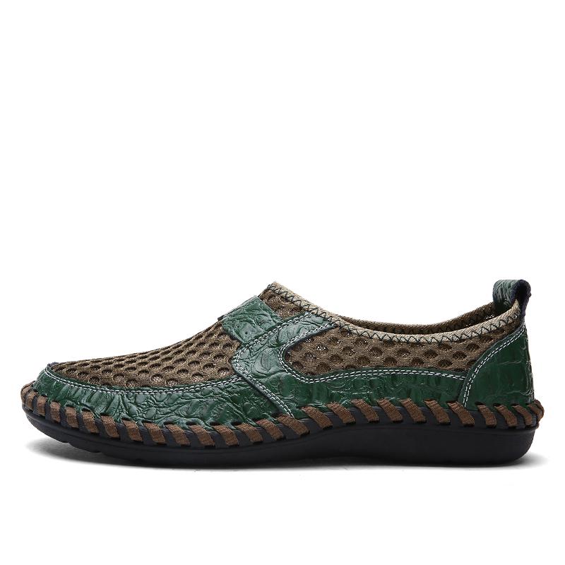 Atmungsaktive Mesh-Schwimmschuhe Sommer Große Herrenschuhe Outdoor Rutschfeste Strandschuhe 38-50