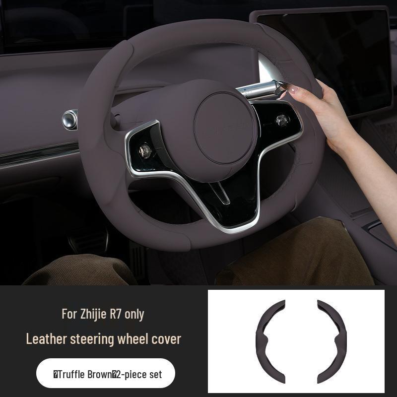 Zhijie R7 Non-slip Leather Steering Wheel Cover - Universal Four Seasons Protection