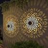 2026 Hot!! Iron sunflower mandala hollow projection solar light courtyard decorative light villa lawn atmosphere light