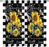 Sunflower Curtains for Kitchen,Black Pithy Rustic Sunshine Beautiful Wonderful Sunflower Plant Flower Butterfly Window Drapes