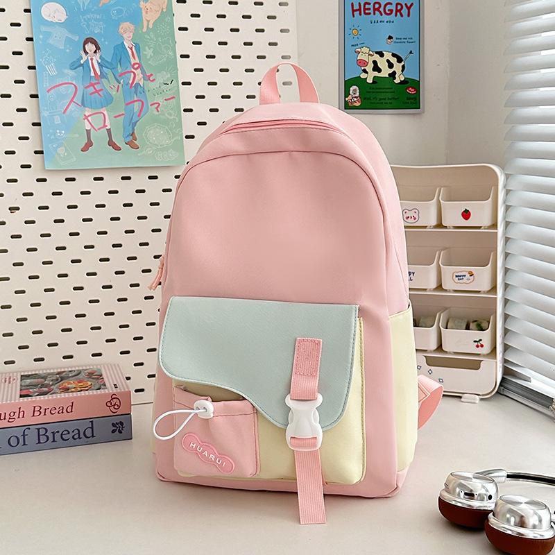 Schoolbag candy color small bag female cute Japanese soft girl student Internet celebrity large capacity sweet Mori girl backpack