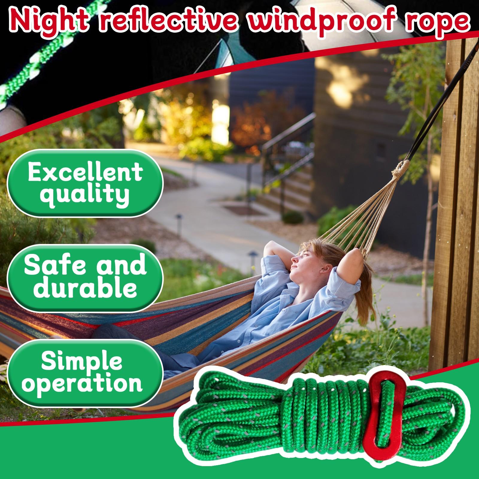 

4 м Наружная Кемпинговая Светоотражающая Веревка Веревка для Оттяжки Палатки Ветрозащитная Веревка для Навеса One Size