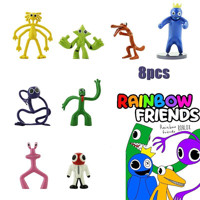 Colorful Roblox Rainbow Friends Figure Toy Set For Kids 8pcs Model Decoration Dolls