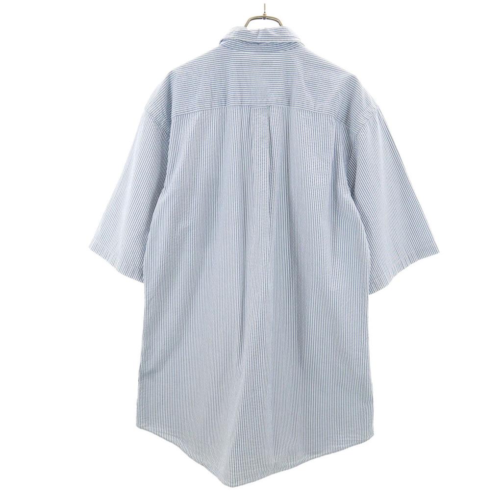 NAUTICA Striped Pattern Five-quarter sleeve Seersucker Button Down Shirt dress Women Used