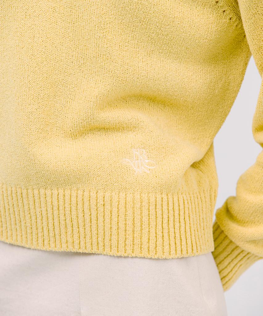 JUN BY JUN K Jk Boucle Half Zip Knit_Yellow