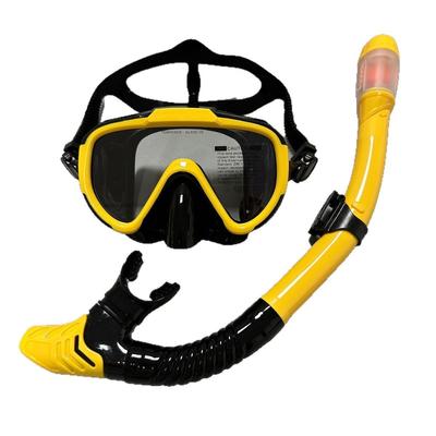 Dry Snorkel Set Window Snorkel Mask, Anti-Fog Scuba Diving Goggle and Snorkel, Adult Snorkeling Swim Mask with PC Lens