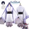 Genshin Impact Scaramouche Cosplaly Costume Wig Halloween Outfit Party Carnival