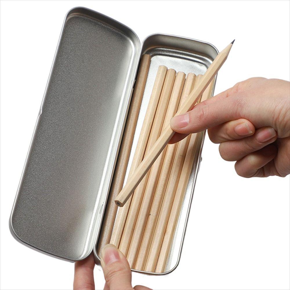 Quality Student Pen Box Single Layer Metal Stationery Box Pencil Storage Box Pencil Case Pencil Box