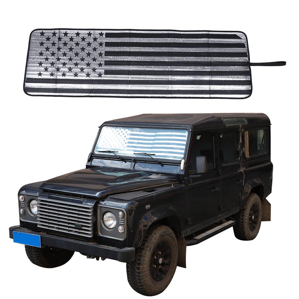 For Land Rover Defender 90 110 130 2004–2018 Car Front Windshield Sunshade UV Protection Foldable Shade Sun Protector Cover