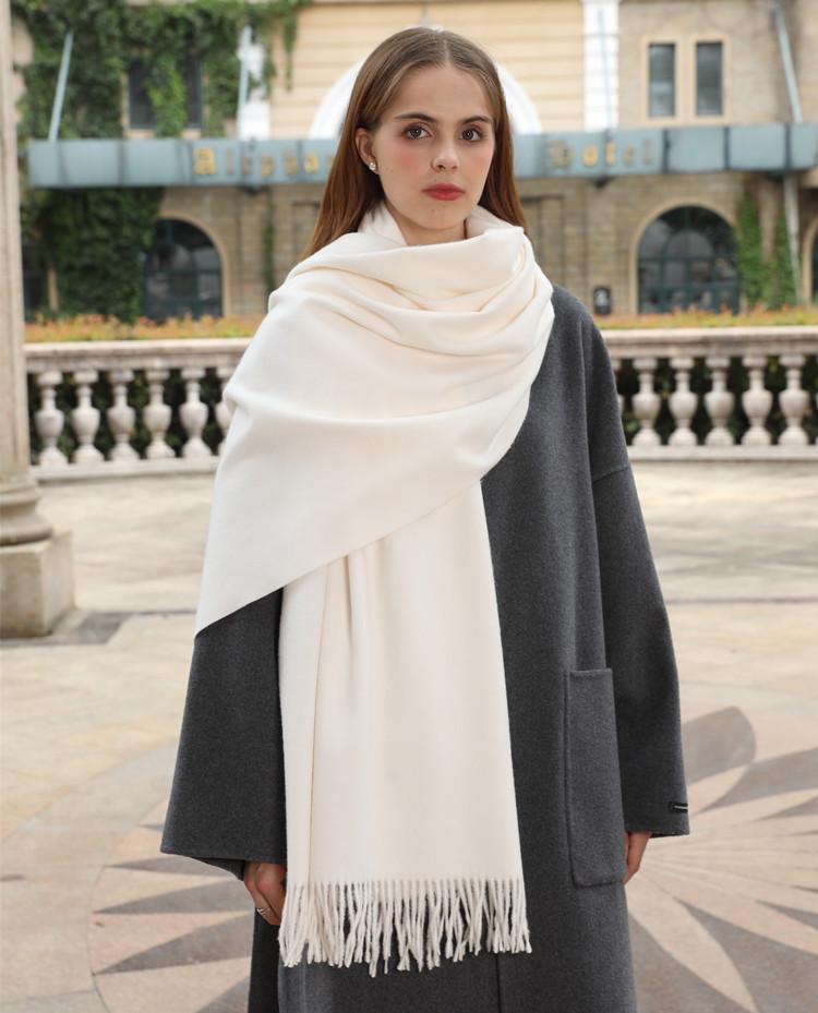 Damen Herbst/Winter Kaschmirwollschal - Koreanischer Stil Uni Rot