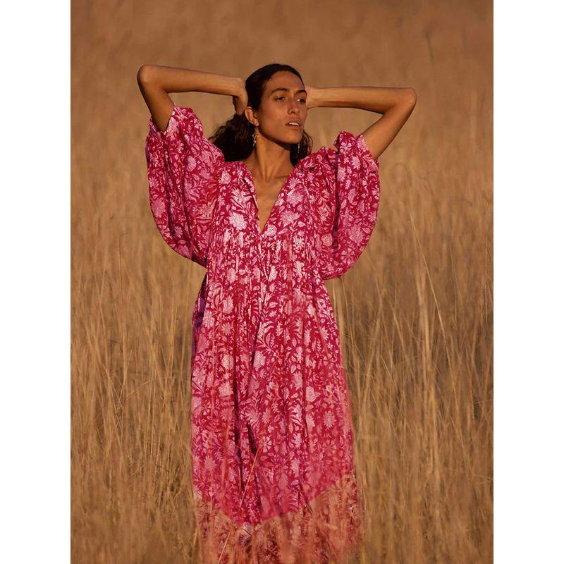 Floral Fashion Printed Dress for Women Floral Fashion Print Dress Women