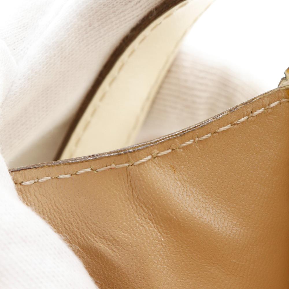 CELINE 2WAYShoulder Handbag vintage White Calfskin Women Used