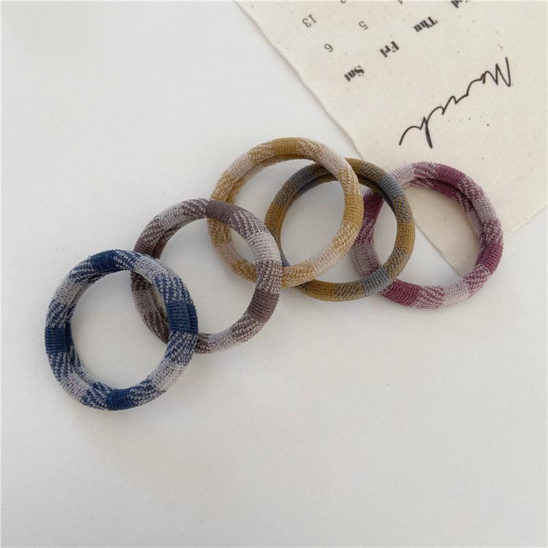 

5 шт./набор Базовая бесшовная резинка для волос Эластичная резинка для волос Высокая эластичность Резинки Держатель для хвостика Женские Девичьи Аксессуары для волос