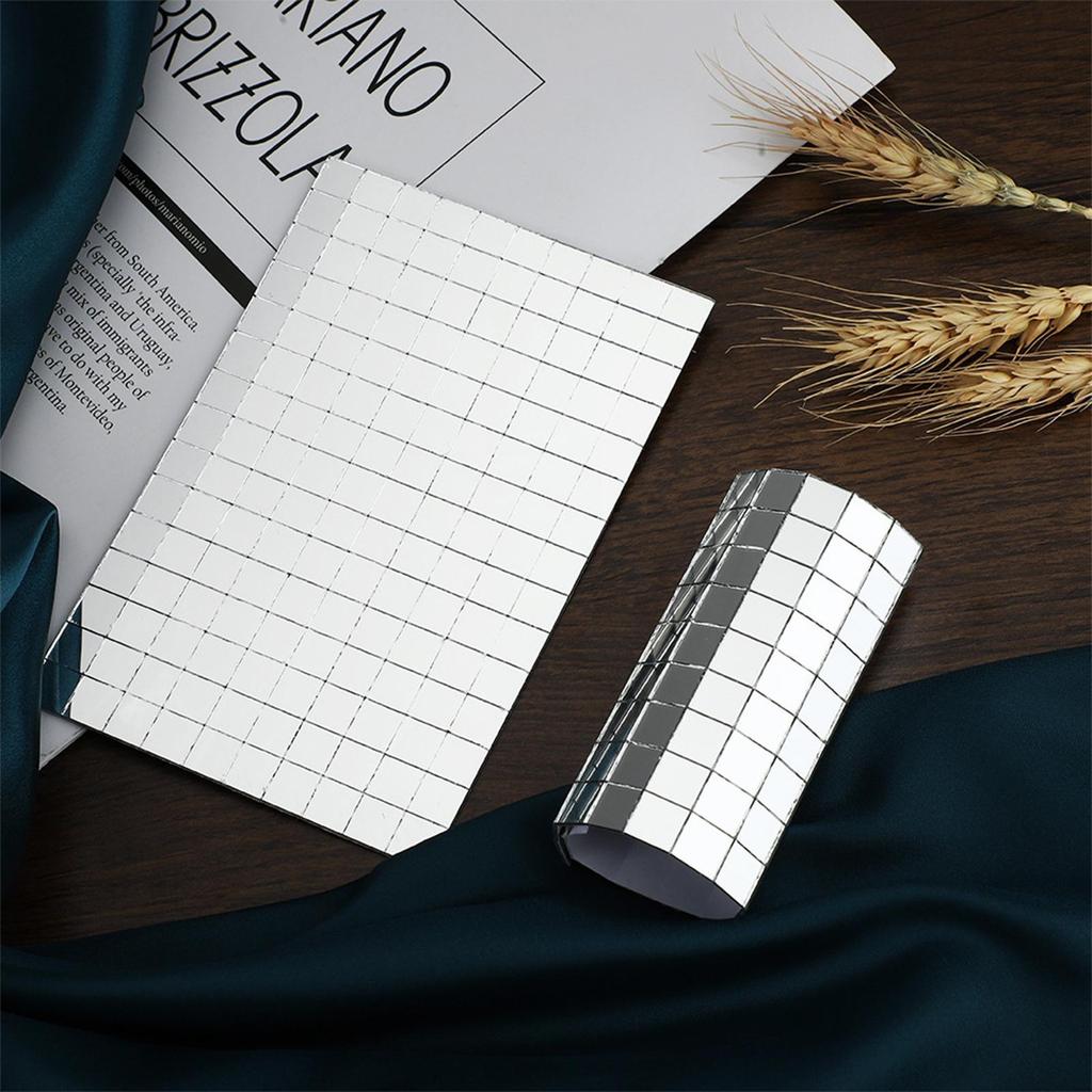 Self Adhesive Mirror Wall Stickers Mini Square Mirrors Mosaic Wall Sticker Tiles For Home Party Bathroom Wall Decoration