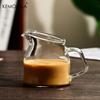 1/2 Stück Mini-Milchkännchen aus Glas mit schrägem Ausguss Wiederverwendbarer Kaffeebecher Perfekt für den Heim- und Restaurantgebrauch Hitzebeständig Langlebig