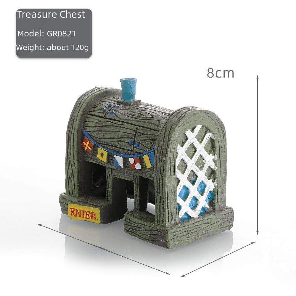 SpongeBob Pineapple House Fish Tank Decoration – Cartoon Ornament & Hiding Spot for Fish and Shrimp