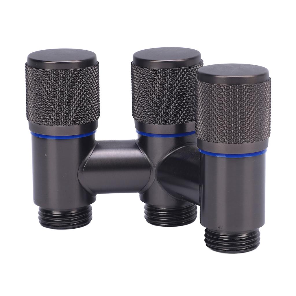 Trädgårdsslangfördelare 1 Inlopp 3 Utlopp G12in Hangänga Mässing Platsbesparande Vattenkranfördelare