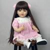 BZDOLL 55 CM Full Soft Vinyl Reborn Baby Girl Doll Lifelike 22 Inch Realistic Princess Toddler Newborn Bebe Art Christmas Gift for Child