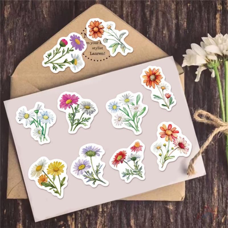 500Pcs/Roll Ins Daisy Bouquets Kids Rewards Stickers - DIY Scrapbooks Album Decor Sealing Label Decals