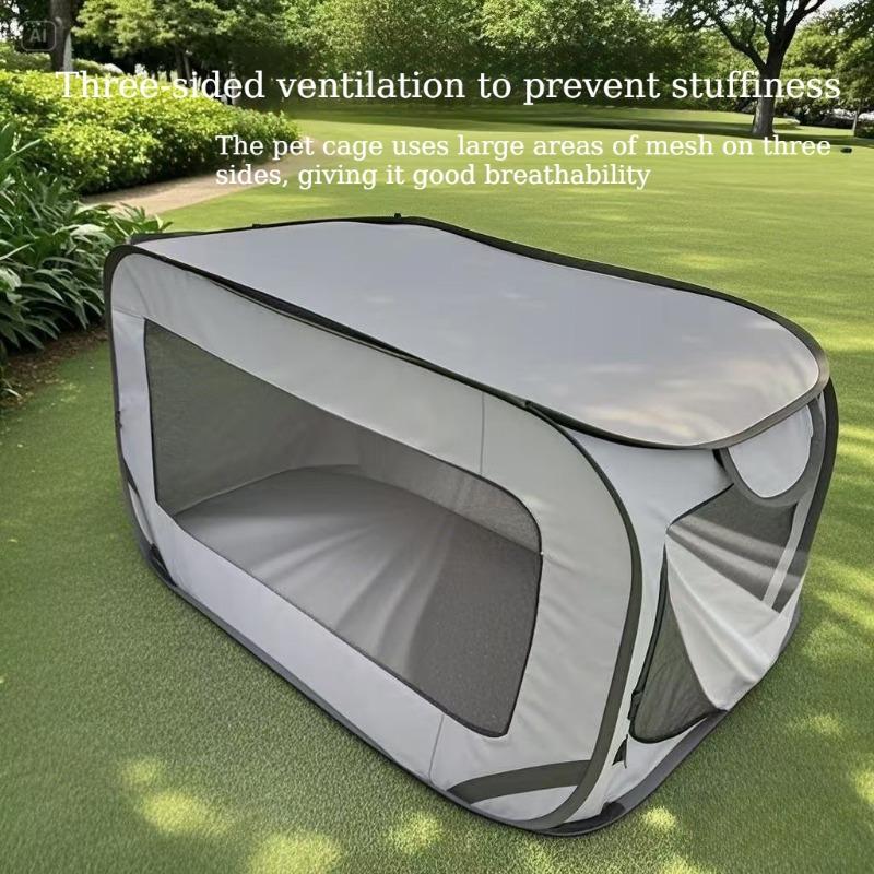 Foldable Dog Travel Crate Portable Car Cats Dogs Cage with Breathable Mesh Window Pop Up Pet Kennel for Outdoor Camping Car Trip