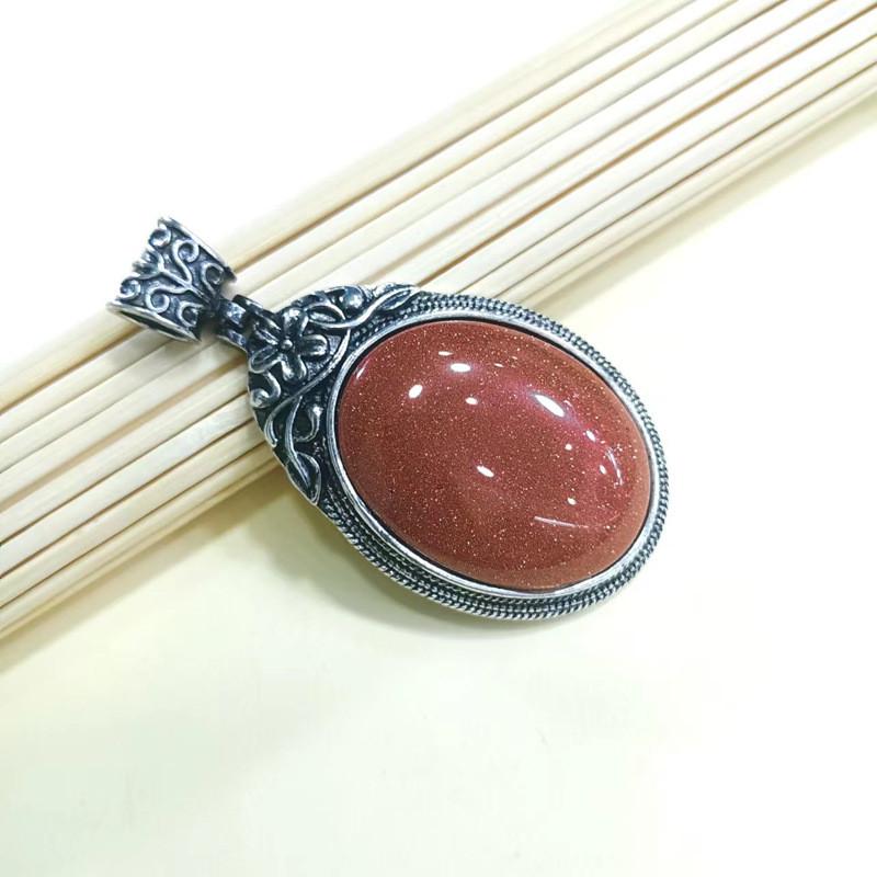 Geometric Gemstone Necklace Pendant With Embedded Semi Precious Stones For Fashion Jewelry Enthusiasts