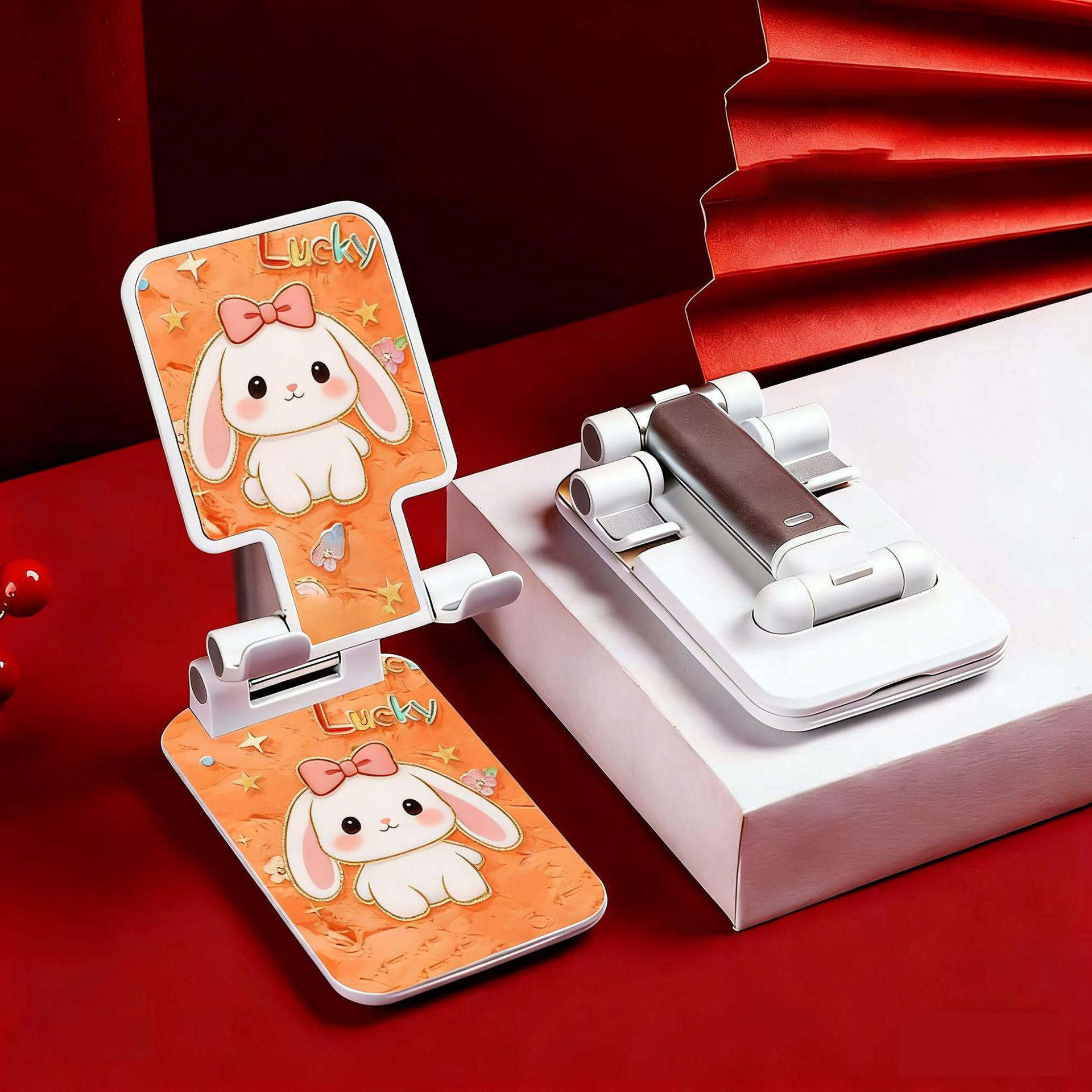 

Adjustable Cartoon Folding Phone & Tablet Stand for Office & Home Live Streaming - Ideal Corporate Gift