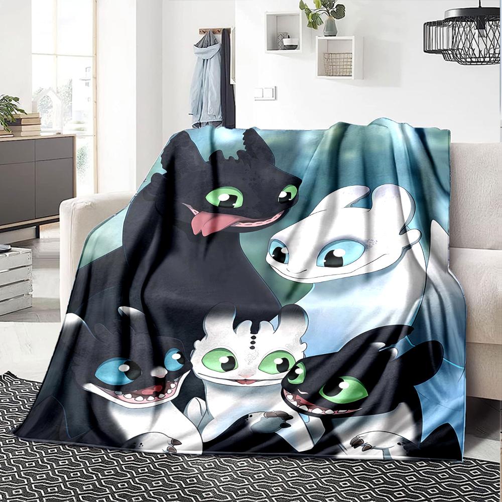 1pc Toothless1 Blanket, Gift, for Men and Women, Soft Blanket, Good for Sofa Bed Couch Travel, Lightweight Flannel Blanket