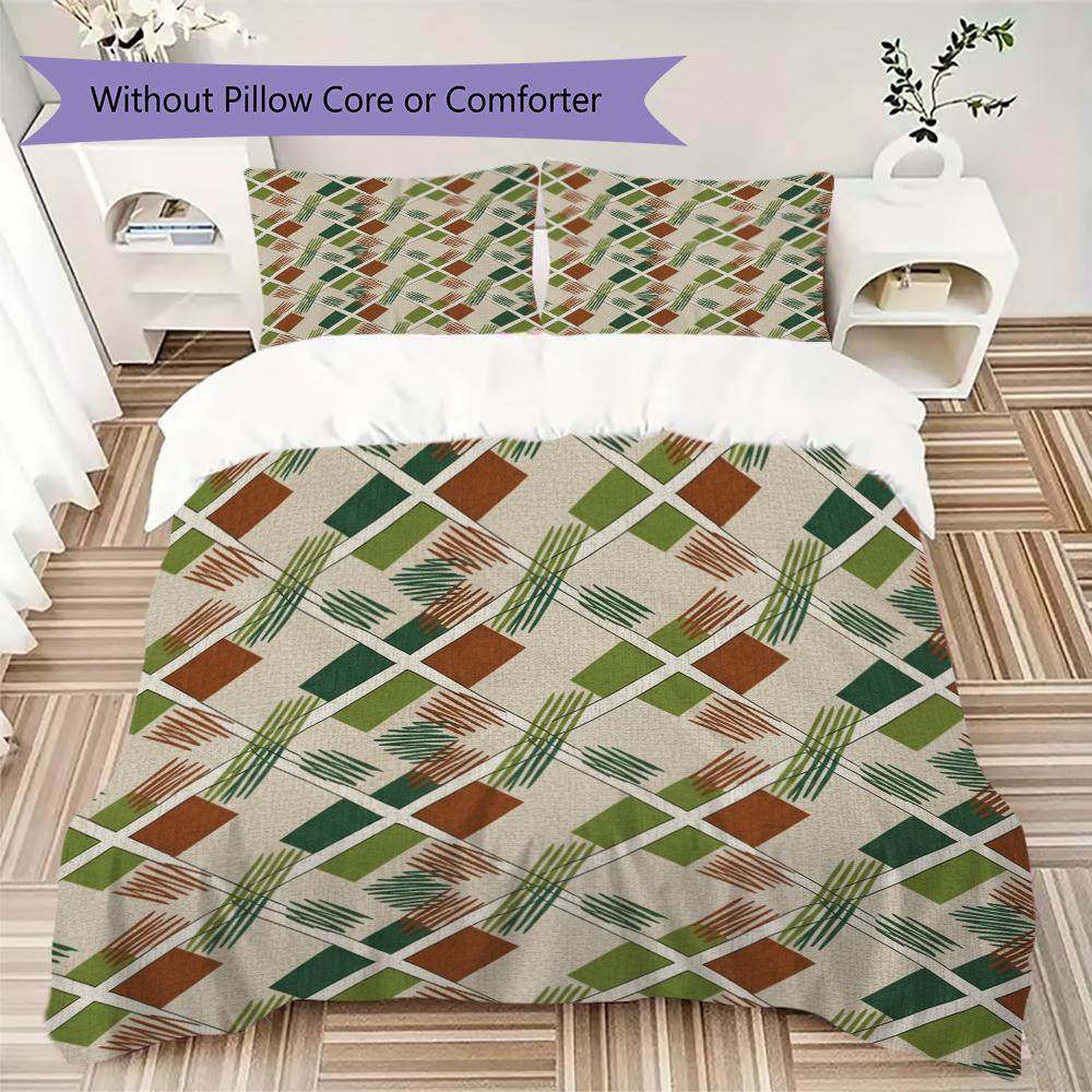 Simple Geometry Pattern Bedding uilt Set uilt Cover Pillowcase Home Decoration Birthday Gift (1 * duvet cover + 2 * pillowcase without core)22