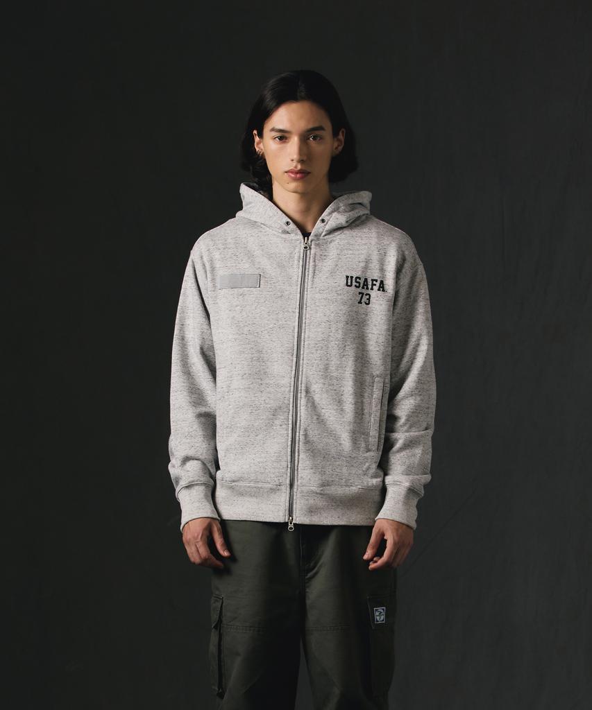 DISCUS ATHLETIC Usafa Heavyweight Zip-Up Hoodie Heather Grey