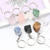 Multicolor Natural Crystal Raw Stone Keychain & Bag Buckle Jewelry