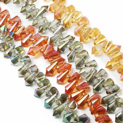 10 adet Cam Kristal Su Damlası Boncuk Bilezik Küpe Bağlayıcı Takı
