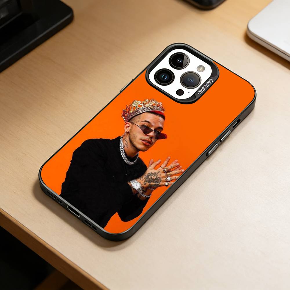 Singer Sfera E-Ebbasta Phone Case For iPhone 17,16,15,14,13,12,11 Plus,Pro Max,XS,Colored Silver Plated Inside Cover