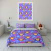 Mushroom and Floral Print Set Bedding Duvet Cover Set Duvet Cover Pillowcases  (1 * Duvet Cover 2 * Pillowcases, Without Duvet Insert)