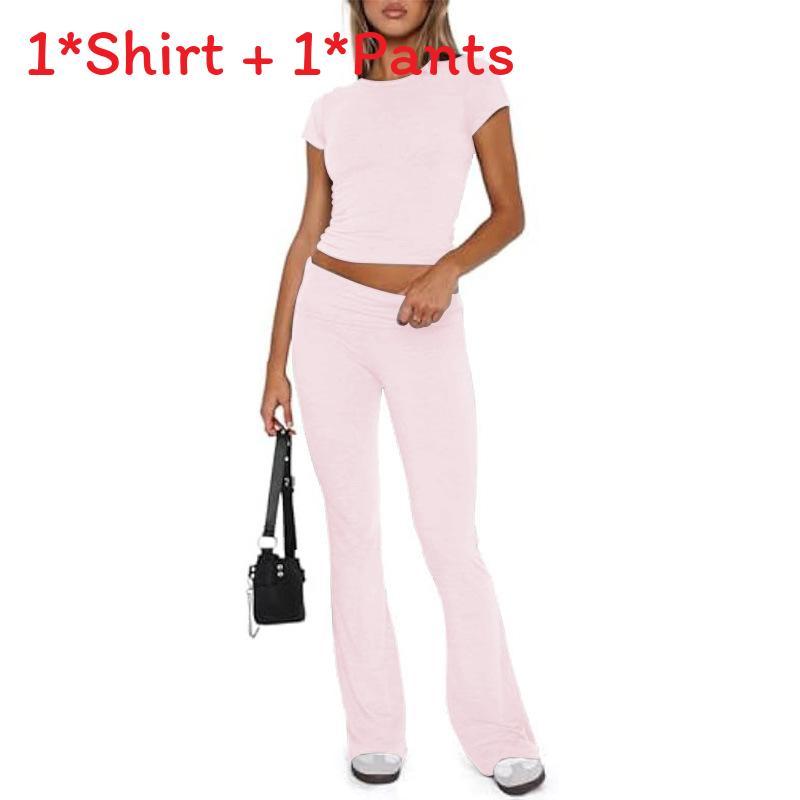 Womens Casual Suit With Polyester Spandex For Summer Comfortable Lounge Wear